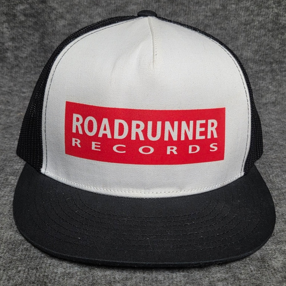 Yupoong Trucker Hat Men OS Black Roadrunner Records Metal Est 1980 Snapback
